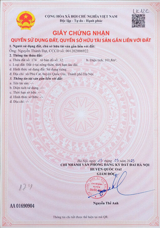 Đất nền Láng Hòa Lạc giá 2.8 tỷ diện tích 100m2 gần khu công nghệ cao – Nguyễn Hùng BĐS – 0989333012