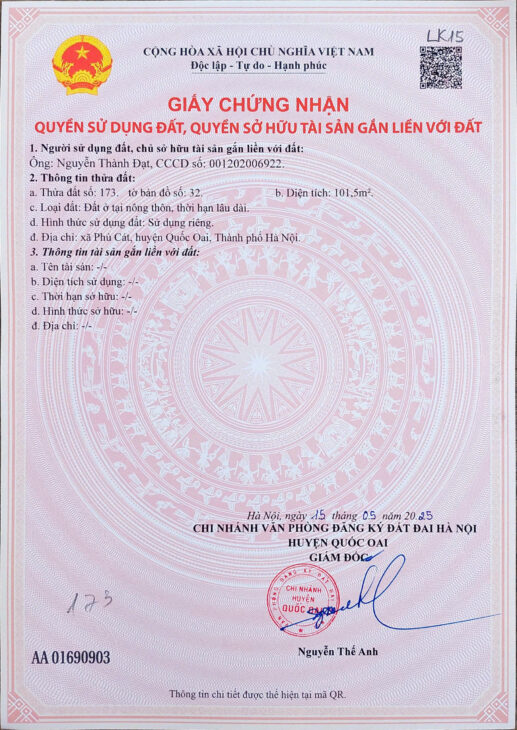 Đất nền Láng Hòa Lạc giá 2.9 tỷ diện tích 100m2 pháp lý rõ ràng – Nguyễn Hùng BĐS – 0989333012