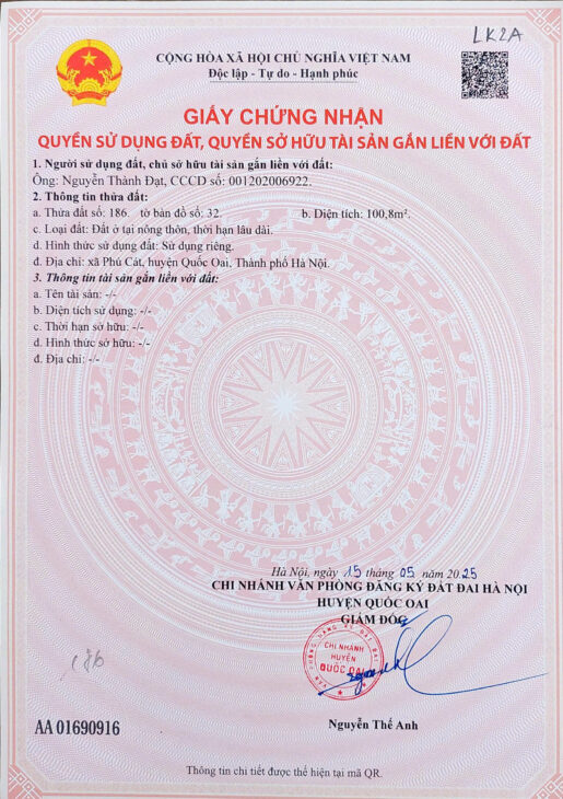 Đất nền Láng Hòa Lạc 100m2 giá 2.5 tỷ – gần trung tâm thương mại, giao thông thuận tiện Nguyễn