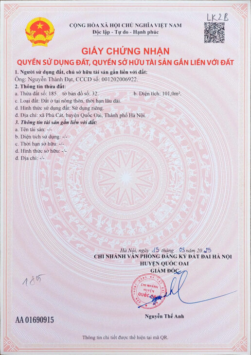 Đất nền Láng Hòa Lạc giá 2.5 tỷ diện tích 100m2 gần khu đô thị VinGroup – Nguyễn Hùng BĐS –