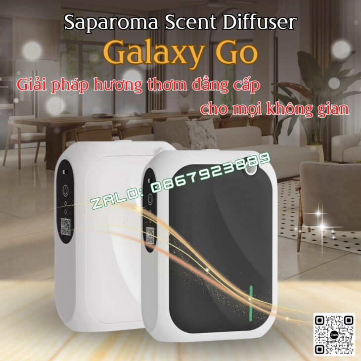 MÁY TẠO HƯƠNG THƠM SAPAROMA GALAXY GO 140ml, THƠM PHÒNG, HỖ TRỢ KHỬ MÙI, SPA, NHÀ HÀNG, KHÁCH SẠN,..