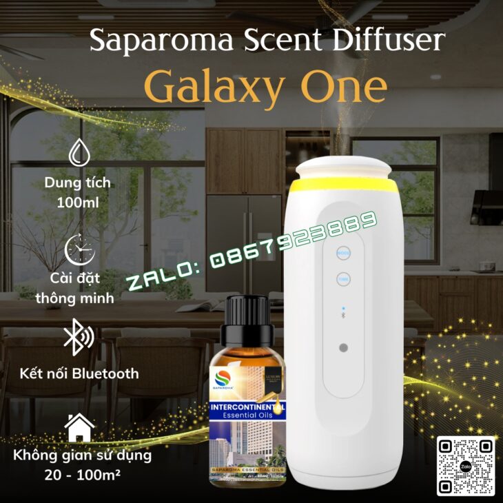 MÁY TẠO HƯƠNG THƠM SAPAROMA GALAXY ONE, THƠM PHÒNG, HỖ TRỢ KHỬ MÙI, SPA, NHÀ HÀNG, KHÁCH SẠN,…