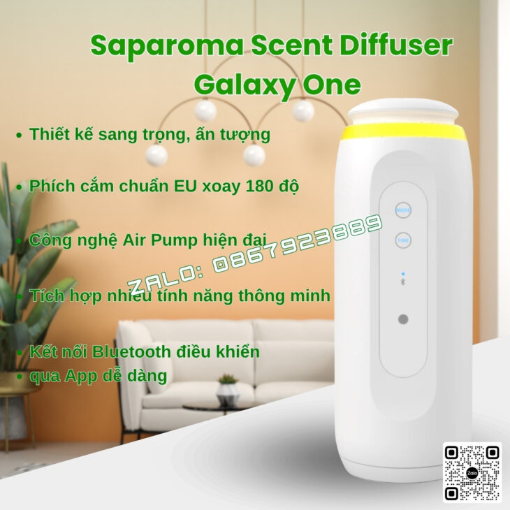 MÁY TẠO HƯƠNG THƠM SAPAROMA GALAXY ONE, THƠM PHÒNG, HỖ TRỢ KHỬ MÙI, SPA, NHÀ HÀNG, KHÁCH SẠN,…