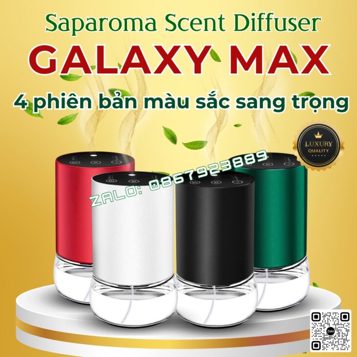 MÁY TẠO HƯƠNG THƠM SAPAROMA GALAXY MAX, THƠM PHÒNG, HỖ TRỢ KHỬ MÙI, SPA, NHÀ HÀNG, KHÁCH SẠN,…