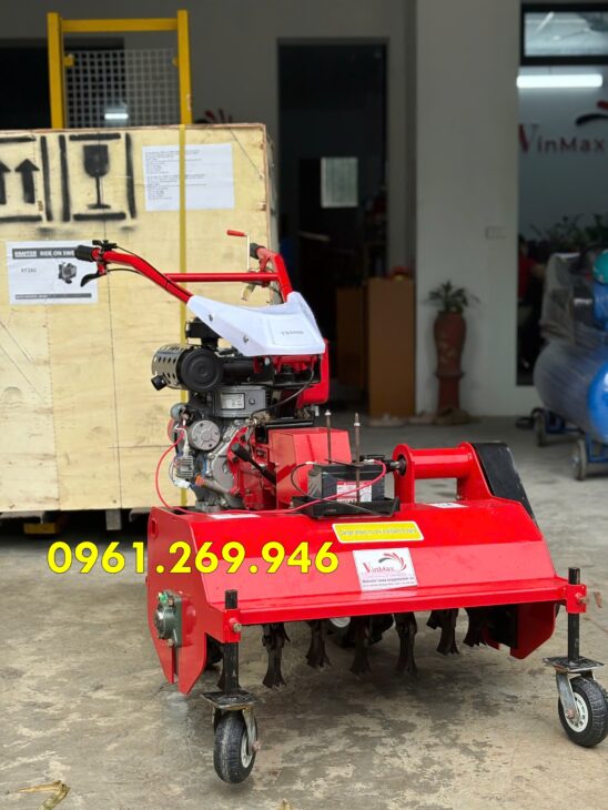 Máy Cắt Cỏ Trục Băm Turbo TBD800 Động Cơ Dầu 13HP Hàm Cắt 80cm