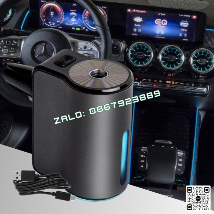 MÁY TẠO KHUẾCH TÁN TINH DẦU THƠM Ô TÔ SAPAROMA – GALAXY CAR PRO, HỖ TRỢ KHỬ MÙI XE HƠI, CHỐNG SAY XE