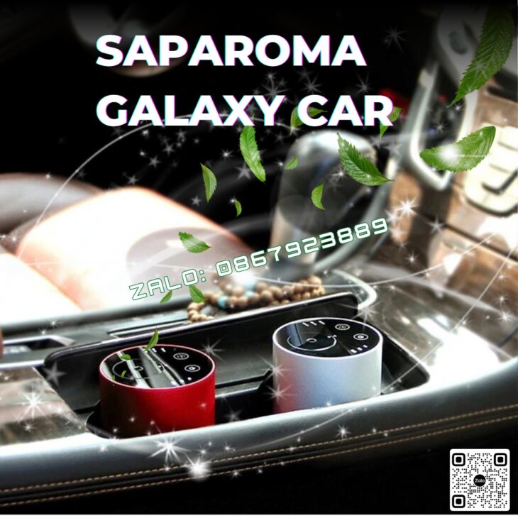 MÁY KHUẾCH TÁN TINH DẦU THƠM Ô TÔ SAPAROMA, GALAXY CAR, HỖ TRỢ KHỬ MÙI XE HƠI, CHỐNG SAY XE HIỆU QUẢ