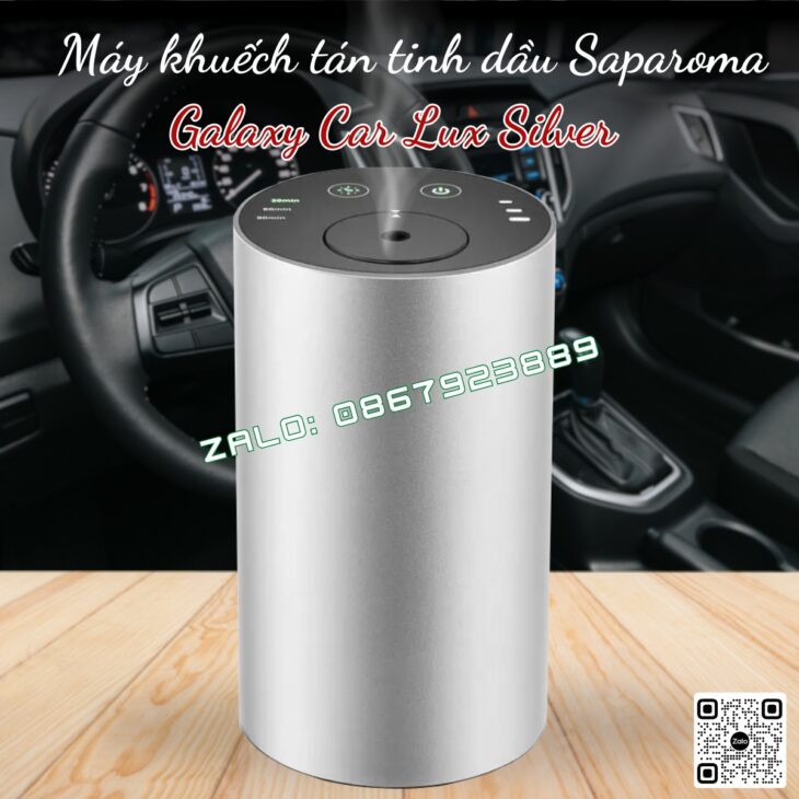MÁY KHUẾCH TÁN TINH DẦU THƠM Ô TÔ SAPAROMA, GALAXY CAR, HỖ TRỢ KHỬ MÙI XE HƠI, CHỐNG SAY XE HIỆU QUẢ