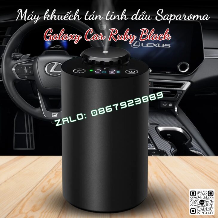 MÁY KHUẾCH TÁN TINH DẦU THƠM Ô TÔ SAPAROMA, GALAXY CAR, HỖ TRỢ KHỬ MÙI XE HƠI, CHỐNG SAY XE HIỆU QUẢ