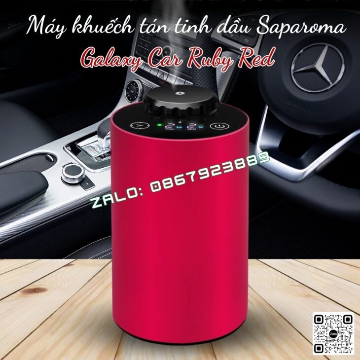 MÁY KHUẾCH TÁN TINH DẦU THƠM Ô TÔ SAPAROMA, GALAXY CAR, HỖ TRỢ KHỬ MÙI XE HƠI, CHỐNG SAY XE HIỆU QUẢ