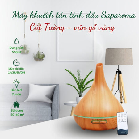 MÁY KHUẾCH TÁN TINH DẦU SAPAROMA 550ml, THƠM PHÒNG, BÙ ẨM, HỖ TRỢ KHỬ MÙI, XUA ĐUỔI MUỖI, CÔN TRÙNG MÁY KHUẾCH TÁN TINH DẦU SAPAROMA 550ml, THƠM PHÒNG, BÙ ẨM, HỖ TRỢ KHỬ MÙI, XUA ĐUỔI MUỖI, CÔN TRÙNG