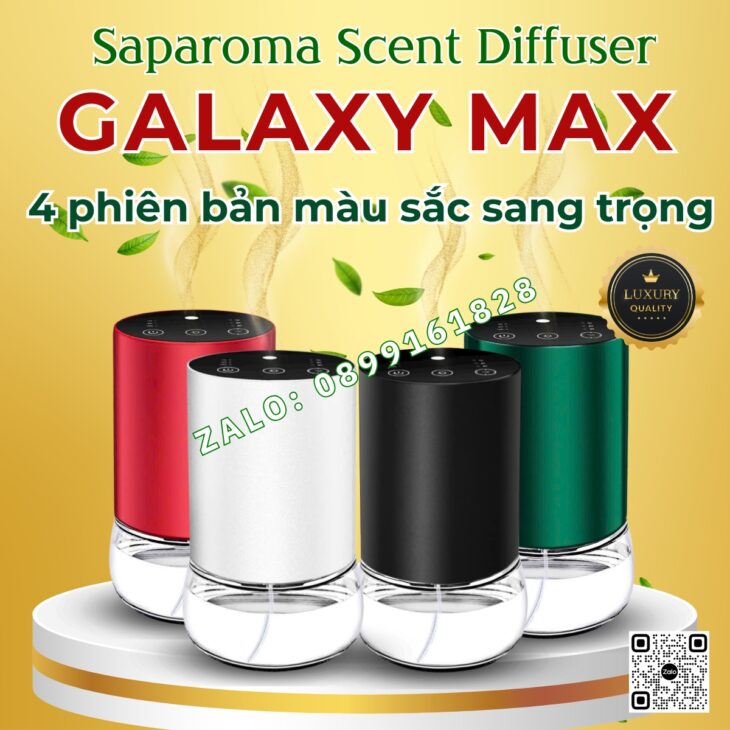 MÁY TẠO HƯƠNG THƠM SAPAROMA – GALAXY MAX 100ml, HỖ TRỢ KHỬ MÙI, THƠM PHÒNG, NHÀ HÀNG, KHÁCH SẠN