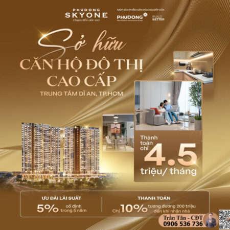 Với Chỉ 200 TRIỆU Sở Hữu SKYONE – Thanh Toán Chỉ ~4.5tr/tháng – Cơ Hội An Cư Hiếm Có