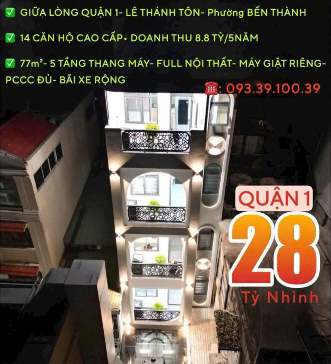 CƠ HỘI ĐẦU TƯ AN TOÀN– DÒNG TIỀN ỔN ĐỊNH TRÊN 2 TỶ/NĂM- CHDV CÁC QUẬN TRUNG TÂM: chỉ từ 11 Tỷ. LH:
