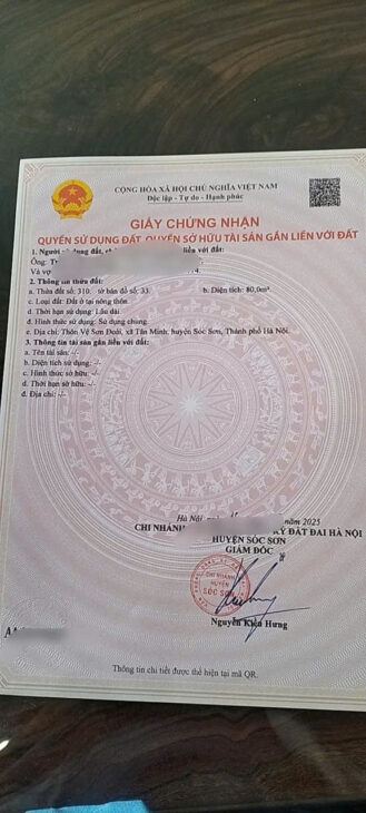 GIÁ TỐT TẠI SƠN ĐOÀI TÂN MINH SÓC SƠN HÀ NỘI — DT 80 M FUN THỔ CƯ