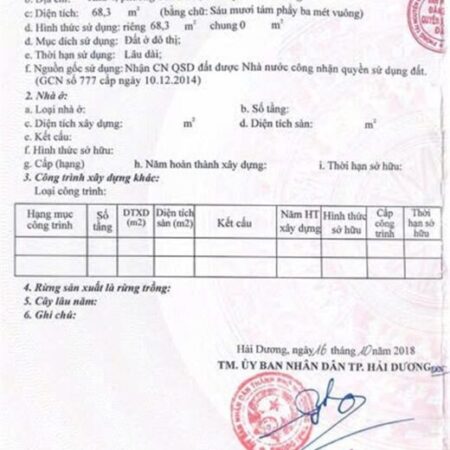 Chính Chủ Cần Bán Lô Đất Tặng Căn Nhà Cấp 4 Tại Khu 4, P.Tân Bình, Hải Dương