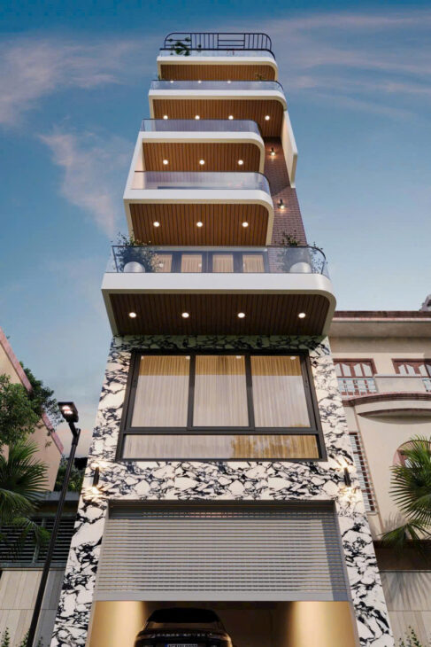 Bán nhà phố Tư Đình – Long Biên – đón cầu Trần Hưng Đạo 8 tầng thang máy