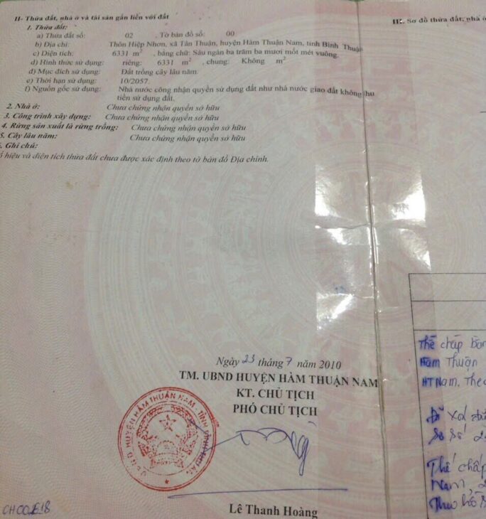 ĐẤT SIÊU ĐẸP – GIÁ ĐẦU TƯ- Cần Bán Lô Đất Tại Xã Tân Thuận, Huyện Hàm Thuận Nam, Bình Thuận
