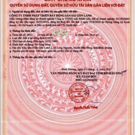 💥 SỔ RIÊNG – SANG TÊN LIỀN – LONG NGUYÊN TP.HCM MỞ RỘNG 💥