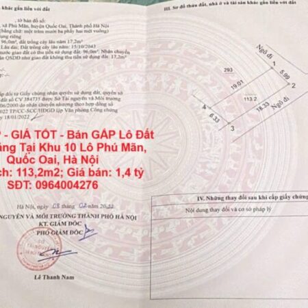 ĐẤT ĐẸP – GIÁ TỐT – Bán GẤP Lô Đất Tiềm Năng Tại Khu 10 Lô Phú Mãn- Vị Trí Vàng