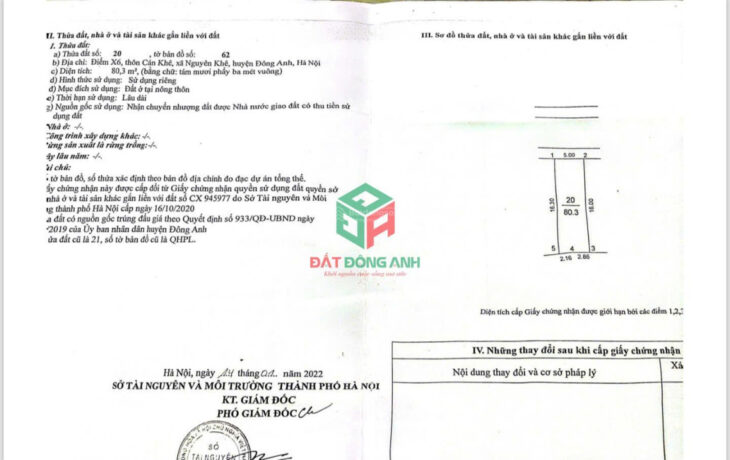 Bán đất đấu giá X6 Cán Khê Nguyên Khê – Quy hoạch đẹp