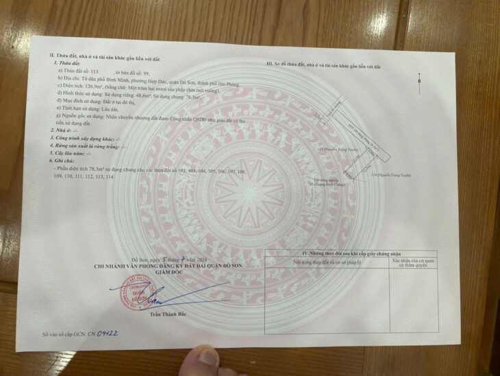 Bán đất tại TDP Bình Minh, phường Hợp Đức, quận Đồ Sơn, Hải Phòng.