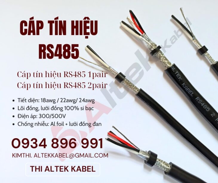 Cáp tín hiệu RS485 24AWG 2 Pair ALTEK KABEL