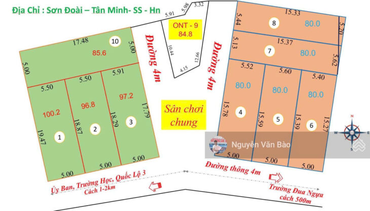 Chính chủ chuyển nhượng lô đất tại Sơn Đoài, Tân Minh, Sóc Sơn, Hà Nội,