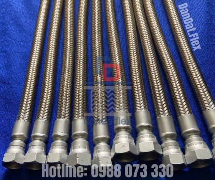 Ống mềm cao su bọc lưới inox, Ống mềm inox lắp bích, Ống mềm chịu nhiệt không lưới