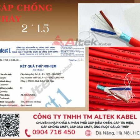 Cáp báo cháy chống nhiễu 2×1.5 FR CVVS Altek Kabel Cáp báo cháy chống nhiễu 2×1.5 FR CVVS Altek Kabel