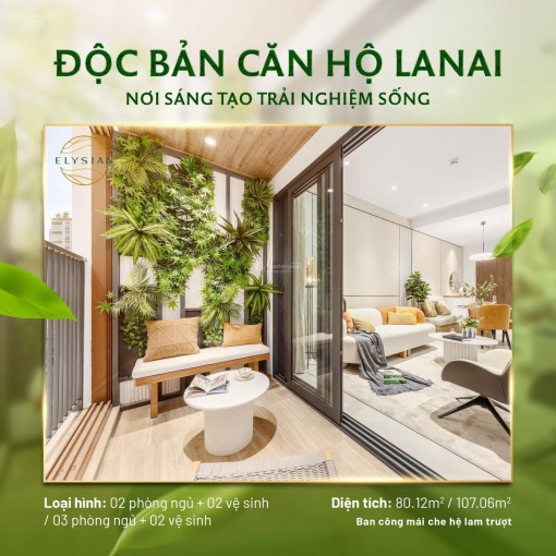 Căn hộ Elysian quận 9, rổ hàng đa dạng các căn từ 1,2,3PN giá tốt view đẹp, mua ngay trực tiếp CĐT,