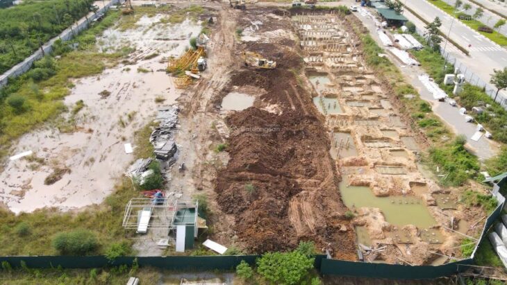 Giá chỉ 26 tỷ LK 102m2 căn xẻ khe cực thoáng sát mặt đường Tây Thăng Long, xây 7 tầng và 1 hầm