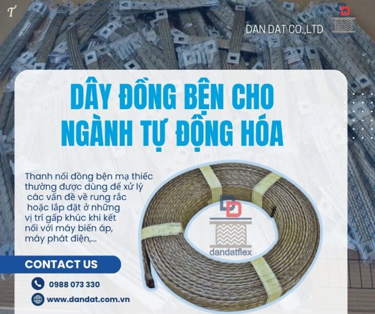 Dây đồng bện/ Dây đồng bện tiếp địa/ Dây đồng bện mạ thiếc tiếp đại tủ bảng điện/ Thanh nối mềm