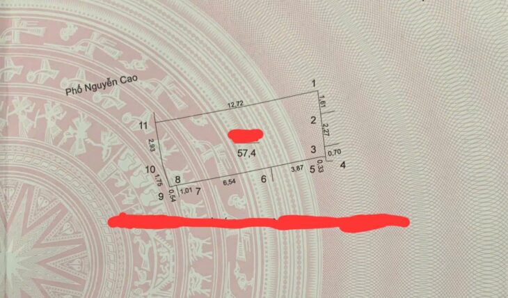 Bán đất Nguyễn Cao – Hai Bà Trưng 58m2 , Giá 27,5 tỷ kinh doanh, khách sạn,..