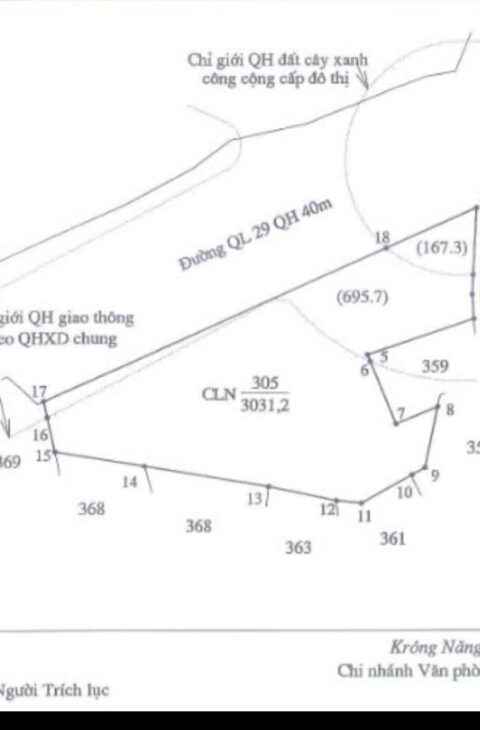 Ngon bổ rẻ mặt tiền Quốc lộ 29. Krongnang – DakLak. Giá 70tr