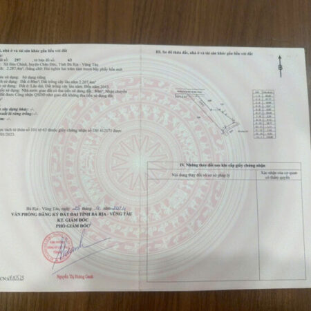 2,285m2 với 20m mặt Đường Trung tâm xã Bàu Chinh (ĐH 25) , sẳn thổ cư, giá đầu tư