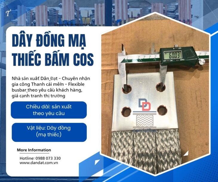 Dây đồng bện/ Dây đồng bện tiếp địa/ Dây đồng bện mạ thiếc tiếp đại tủ bảng điện/ Thanh nối mềm