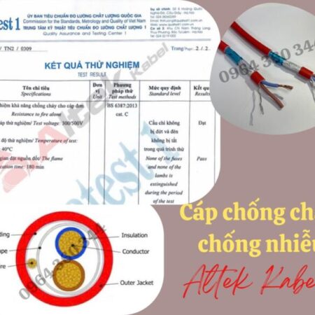 Cáp tín hiệu lõi xoắn, chống cháy, chống nhiễu 2×0.75, 2×1.0, 2×1.5, 2×2.5