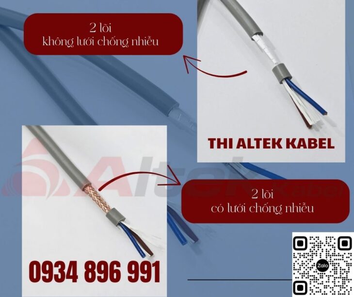 Cáp điều khiển 2×0.75mm Altek Kabel