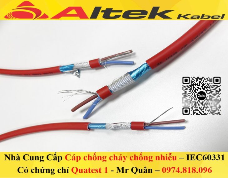 Cáp Chống Cháy Chống Nhiễu 2×0.75+E+GFT Altek Kabel
