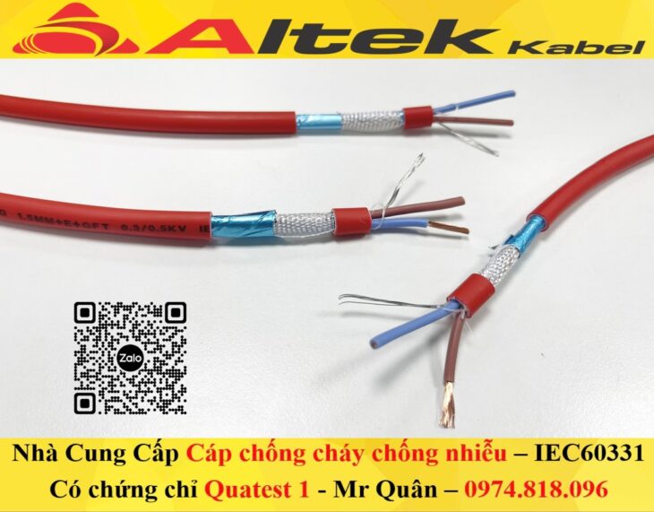 Cáp Chống Cháy Chống Nhiễu 2×0.75+E+GFT Altek Kabel