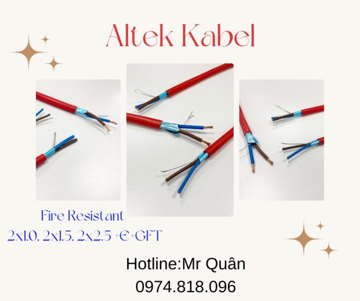 Altek Kabel: Cáp chống cháy chống nhiễu 2×2.5+E+GFT