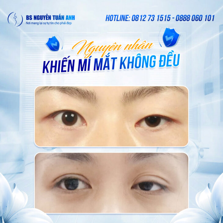 Mí mắt không đều – cách xử lý đều đẹp tự nhiên