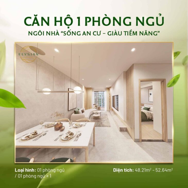 Căn hộ Elysian quận 9, rổ hàng đa dạng các căn từ 1,2,3PN giá tốt view đẹp, mua ngay trực tiếp CĐT,