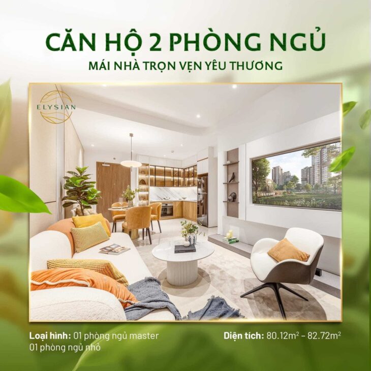 Căn hộ Elysian quận 9, rổ hàng đa dạng các căn từ 1,2,3PN giá tốt view đẹp, mua ngay trực tiếp CĐT,