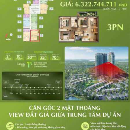 Căn hộ 3PN Eco Retreat vườn mây cuối cùng có tầm nhìn toàn dự án xanh mát giá chủ đầu tư Căn hộ 3PN Eco Retreat vườn mây cuối cùng có tầm nhìn toàn dự án xanh mát giá chủ đầu tư