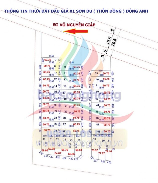 ✅ Bán đất đấu giá X1 Sơn Du Nguyên Khê. Đất cạnh trục đường Võ Nguyên Giáp