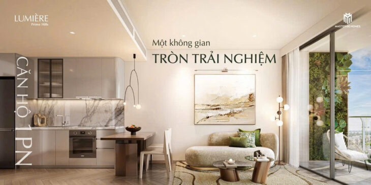CĂN 1 NGỦ LUMIÈRE PRIME HILLS 💎 Đủ đầy tiện nghi – Trọn vẹn cảm xúc Bể bơi tràn viền như resort