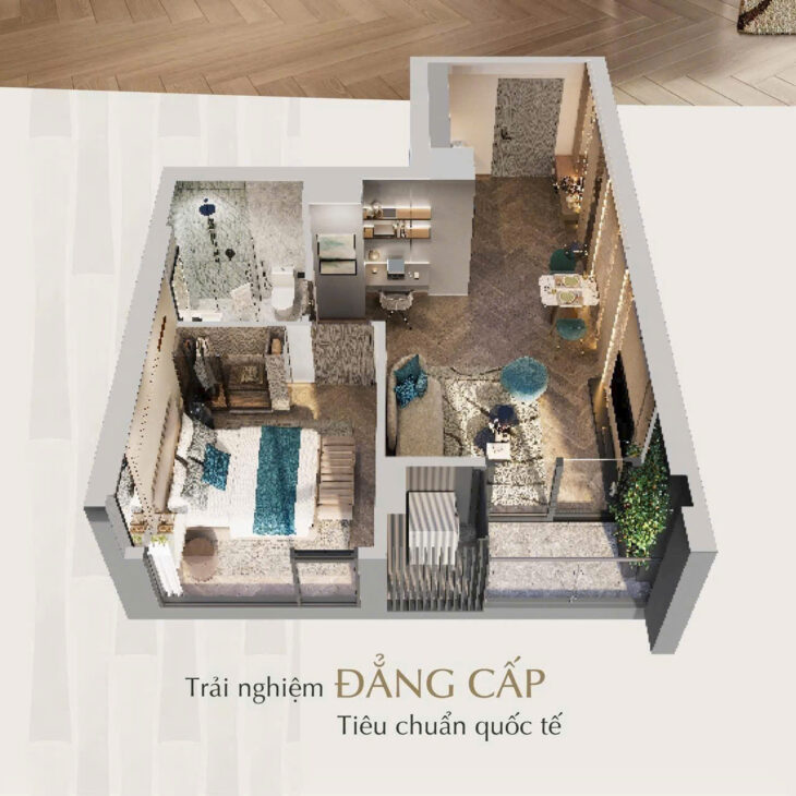 CĂN 1 NGỦ LUMIÈRE PRIME HILLS 💎 Đủ đầy tiện nghi – Trọn vẹn cảm xúc Bể bơi tràn viền như resort