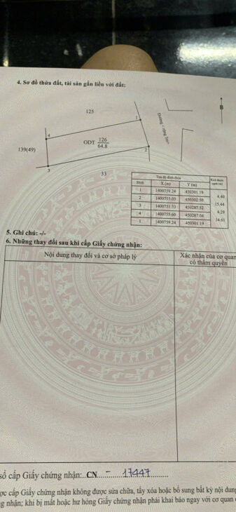 4 LÔ LIỀN KỀ MẶT TIÊN ĐƯỜNG ĐẶNG NGUYÊN CẨN Cách đại lộ Võ Nguyên Giáp 300m GIÁ CHỈ 1TY480